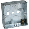 Axiom Electrical Single Socket Metal Back Box 35mm Pack of 10