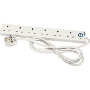 Draper 6 Socket Protected Extension Lead 240v 2m