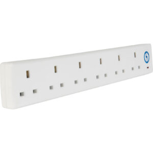 SMJ 6 Socket Surge Protected Extension Lead 240v 2m
