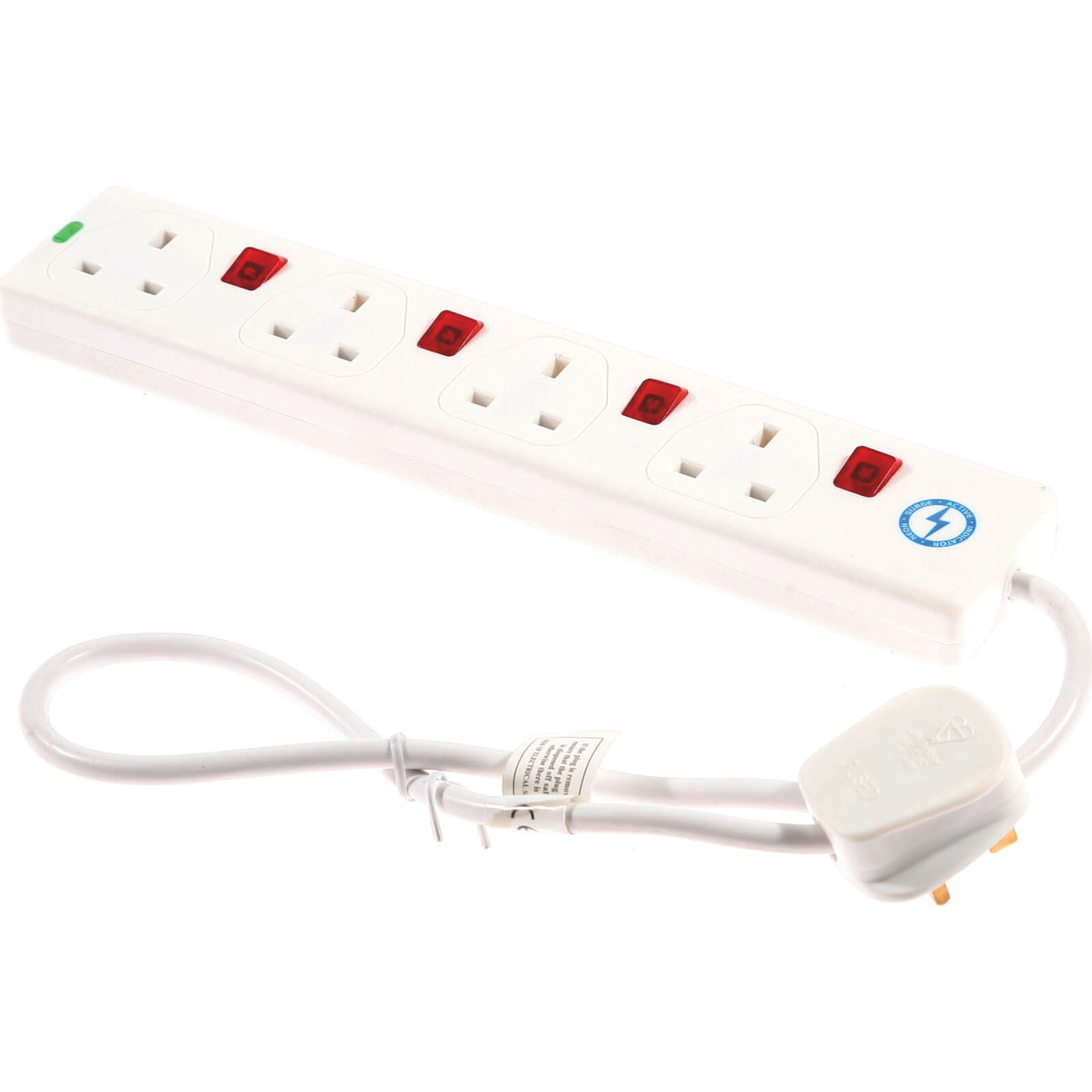 SMJ Surge Protected 4 Socket Extension Lead with Switches 240v