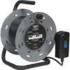 Sealey 2 Socket Cable Extension Reel and RCD Plug 240v 25m