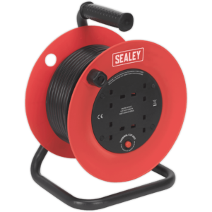 Sealey 4 Socket Heavy Duty Cable Reel 240v 25m