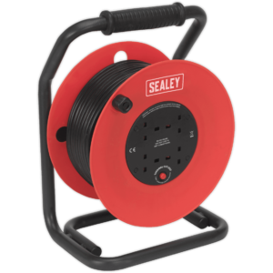 Sealey 4 Socket Heavy Duty Cable Reel 240v 50m