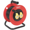 Sealey Twin Socket Heavy Duty Extension Reel 110v