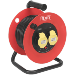 Sealey Twin Socket Heavy Duty Extension Reel 110v