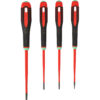 Bahco 4 Piece BE-9880Sl Ergo Slim VDE Insulated Screwdriver Set