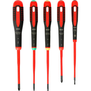 Bahco 5 Piece BE-9871SL Ergo Slim VDE Insulated Screwdriver Set