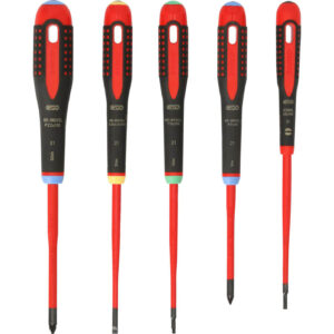 Bahco 5 Piece BE-9872SL Ergo Slim VDE Insulated Screwdriver Set