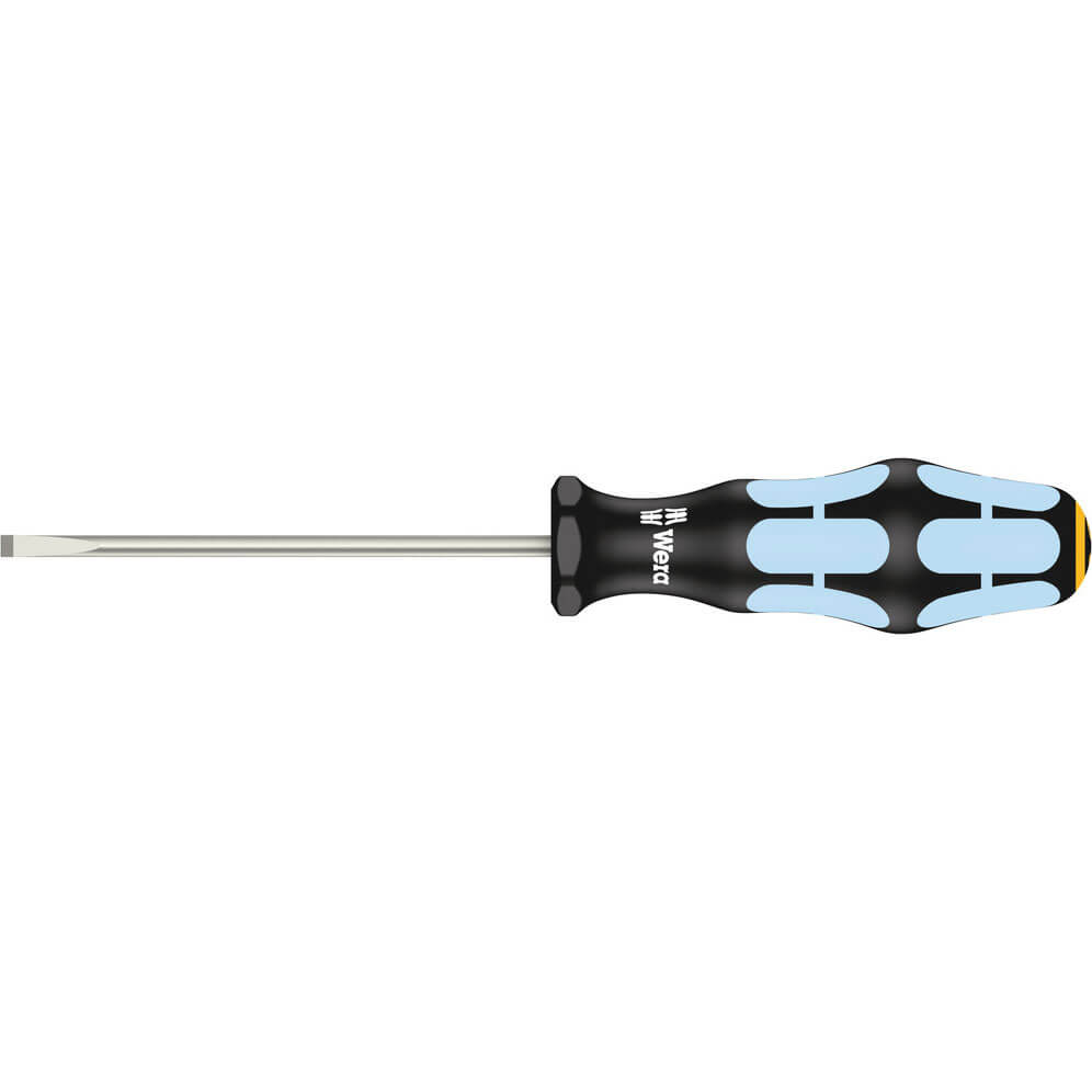Wera Kraftform Stainless Steel Parallel Slotted Tip Screwdriver 4mm 100mm