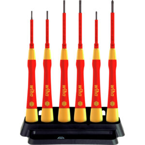 Wiha Picofinish 7 Piece Slotted and Phillips Precision VDE Screwdriver Set