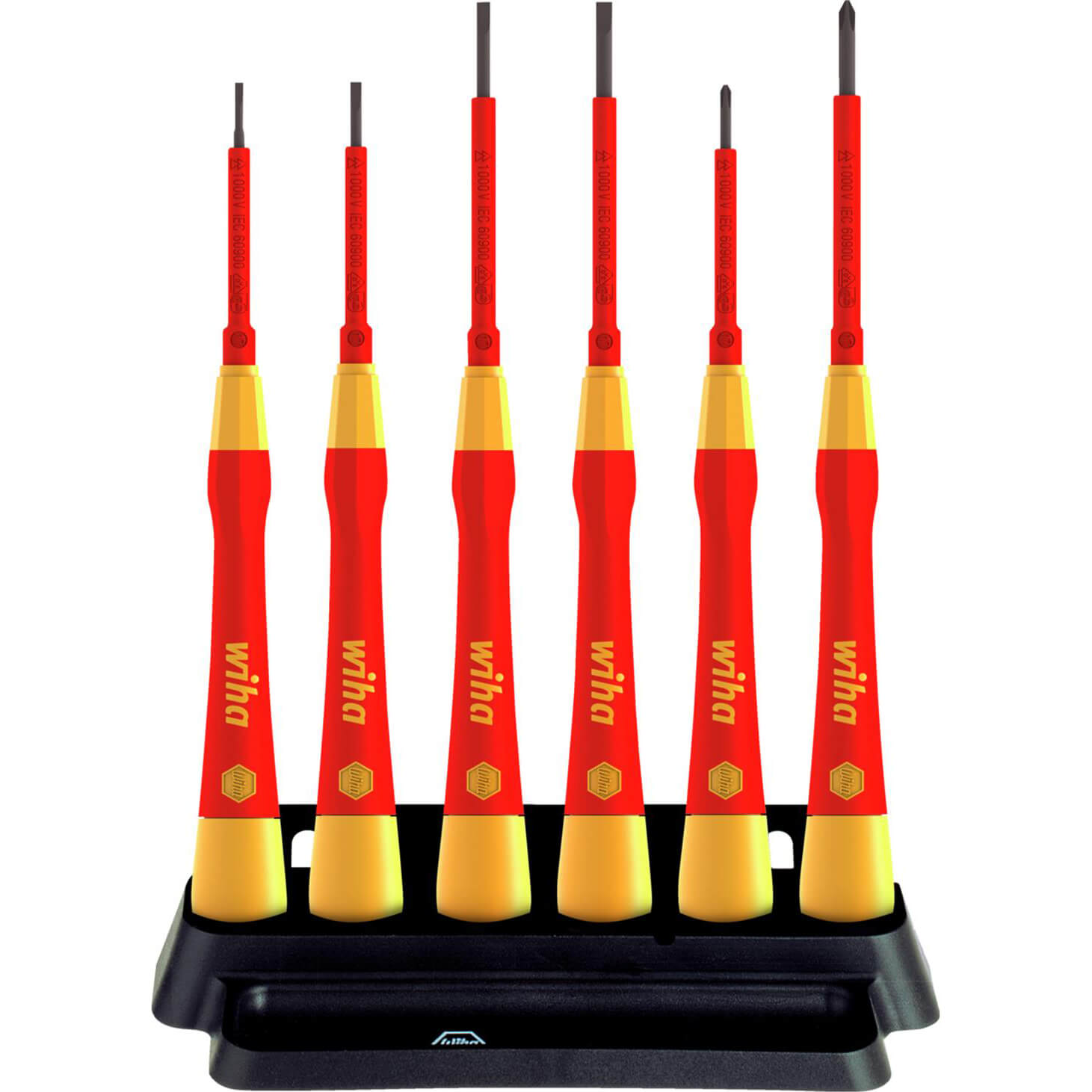 Wiha Picofinish 7 Piece Slotted and Phillips Precision VDE Screwdriver Set