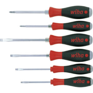 Wiha Softfinish 6 Piece Hex Bolster Slotted and Phillips Screwdriver Set