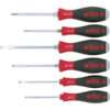 Wiha Softfinish 6 Piece Hex Bolster Slotted and Pozi Screwdriver Set