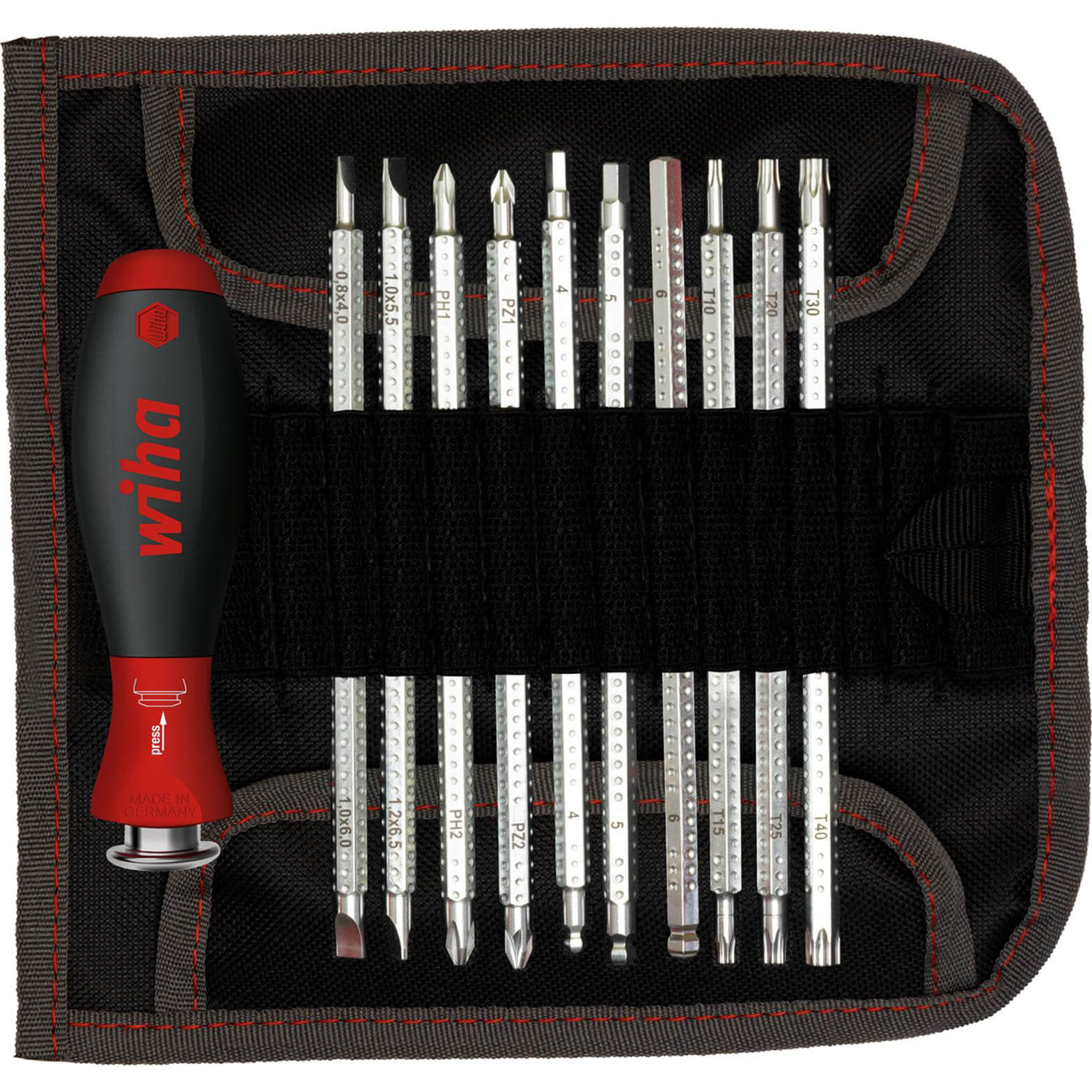 Wiha System 6 Softfinish 12 Piece Interchangeable Screwdriver Set