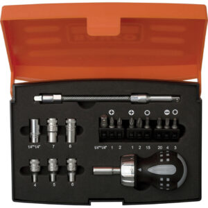 Bahco 18 Piece Stubby Ratchet Screwdriver and Bit Set 1/4"