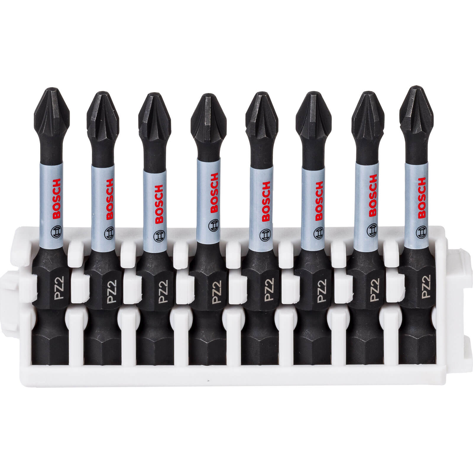 Bosch 8 Piece Impact Control Pozi PZ2 Screwdriver Bit Set