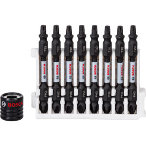 Bosch 9 Piece Impact Double Ended PH2 / T20 Screwdriver Bit Set and Magnetic Sleeve