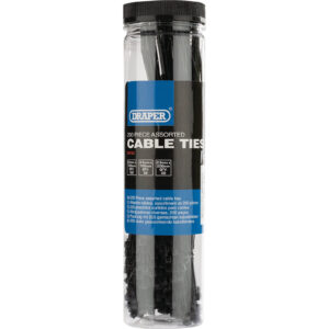 Draper Assorted Black Nylon Cable Ties Pack of 200