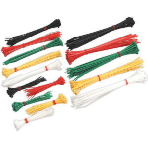 Sealey 375 Piece Cable Ties Assorted Pack