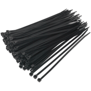 Sealey Black Cable Ties 200mm 4.8mm