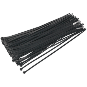 Sealey Black Cable Ties 300mm 4.8mm