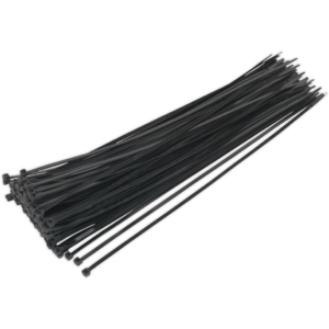 Sealey Black Cable Ties 380mm 4.8mm