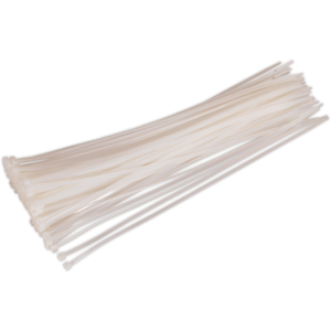 Sealey White Cable Ties 380mm 4.8mm