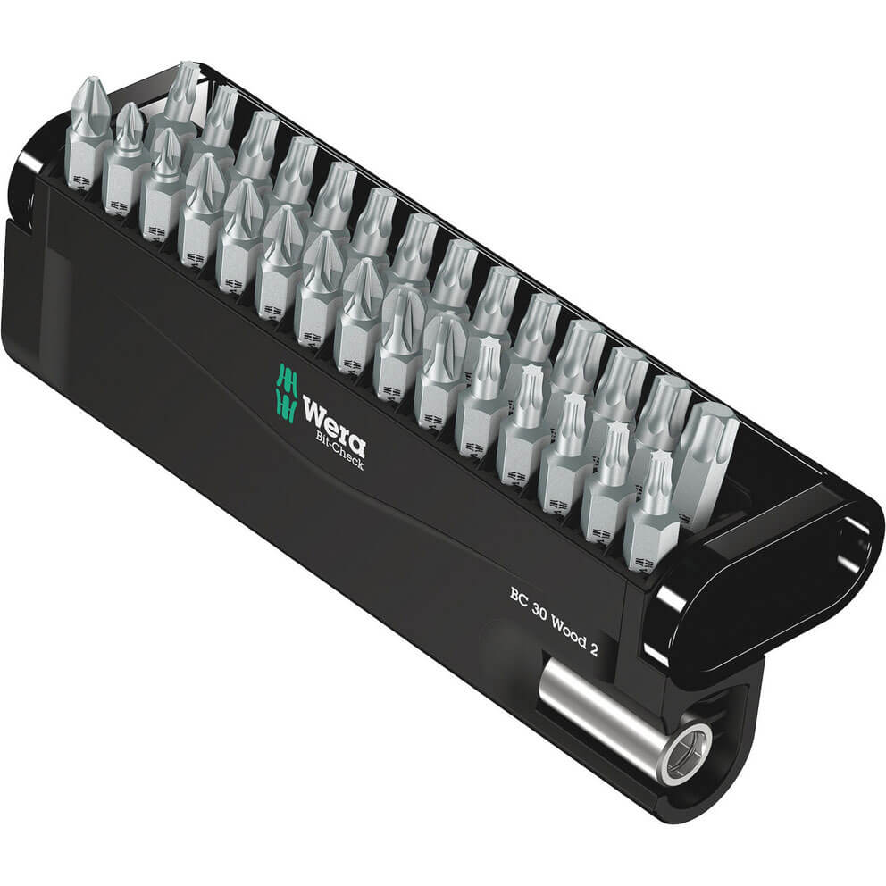 Wera 30 Piece Bit-Check Wood Screwdriver Bit Set