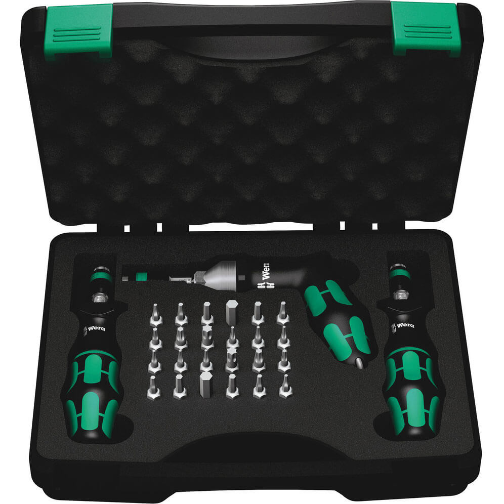 Wera 7445/46/47 Torque Screwdriver and Bit Set Imperial