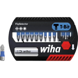 Wiha Flipselector T-Bit 13 Piece Phillips, Pozi and Torx Screwdriver Bit Set